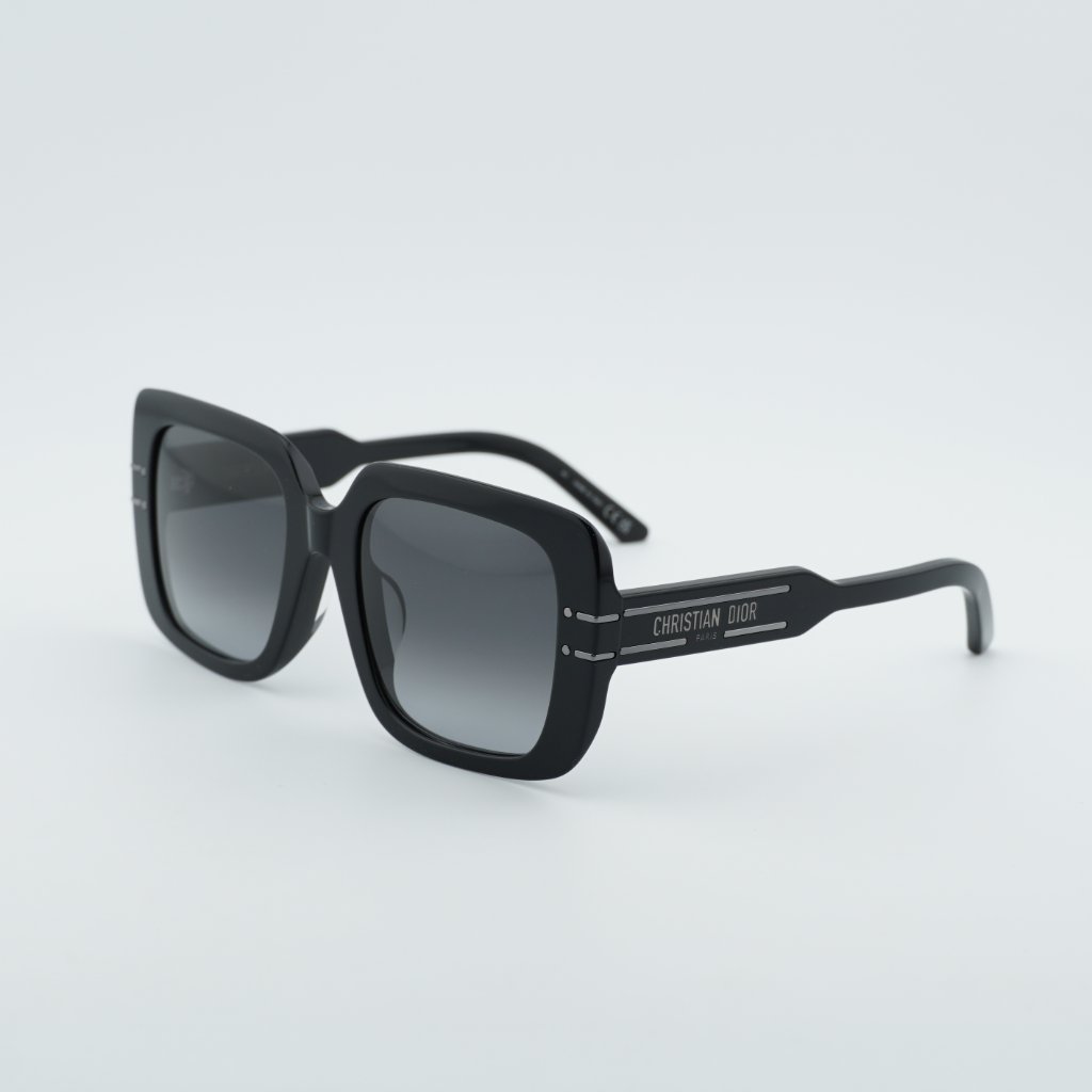 Dior Diorsignature S11f 14a1 Sunglasses Black Square Frame, Grey Lenses